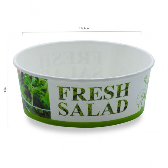 Bol salata 38oz carton Fresh Salad , 50 BUC/SET, 6 SET/BAX - capac inclus