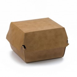 Cutie burger mediu carton kraft , 100 buc/set, 6 set/bax