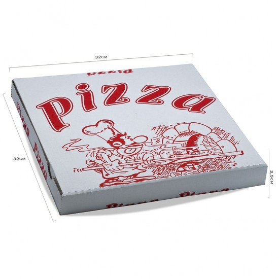 Cutie pizza alba 32 cm, 100 buc/set